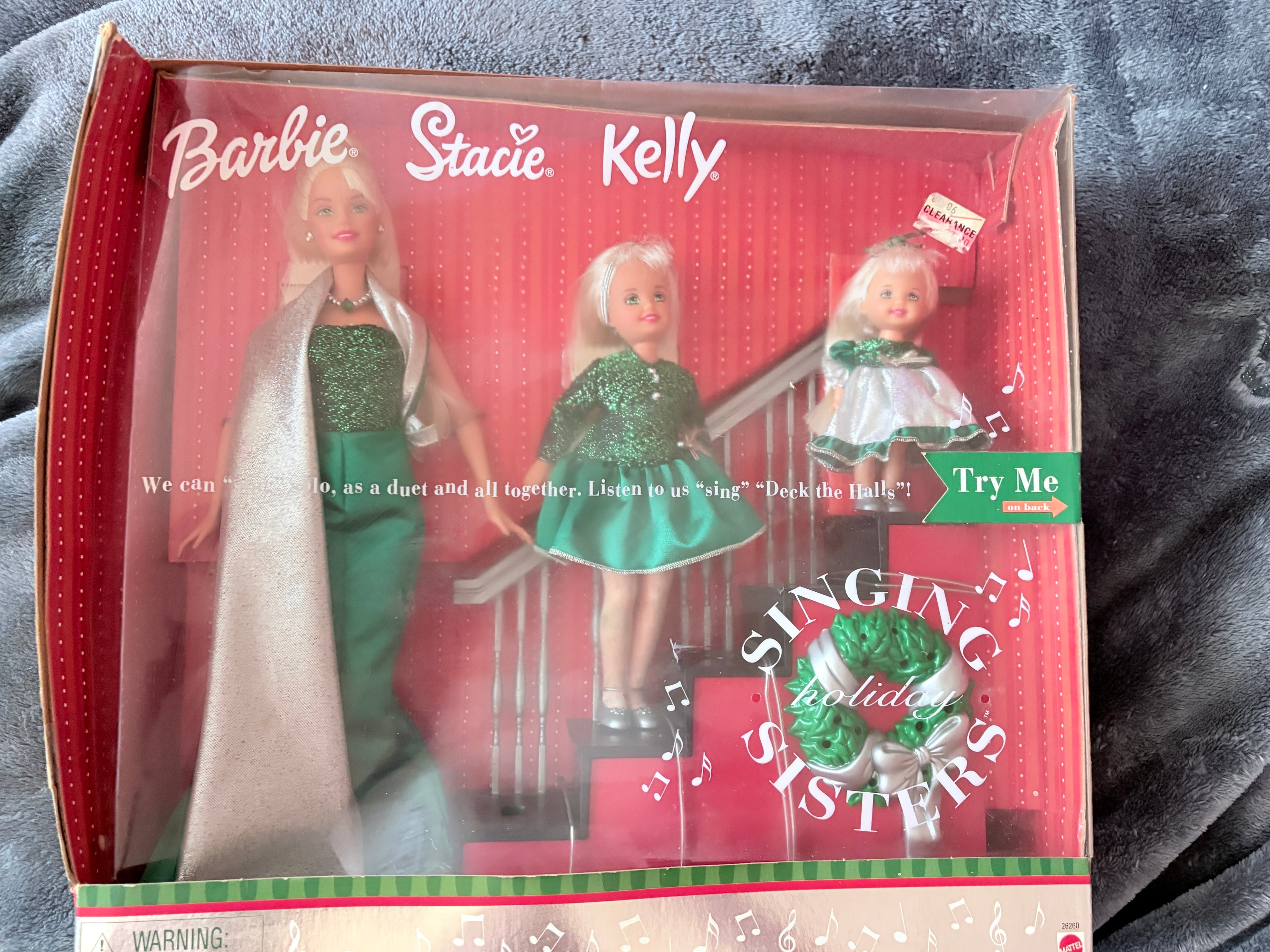 Vintage Holiday Sisters Barbie , Stacie And Kelly