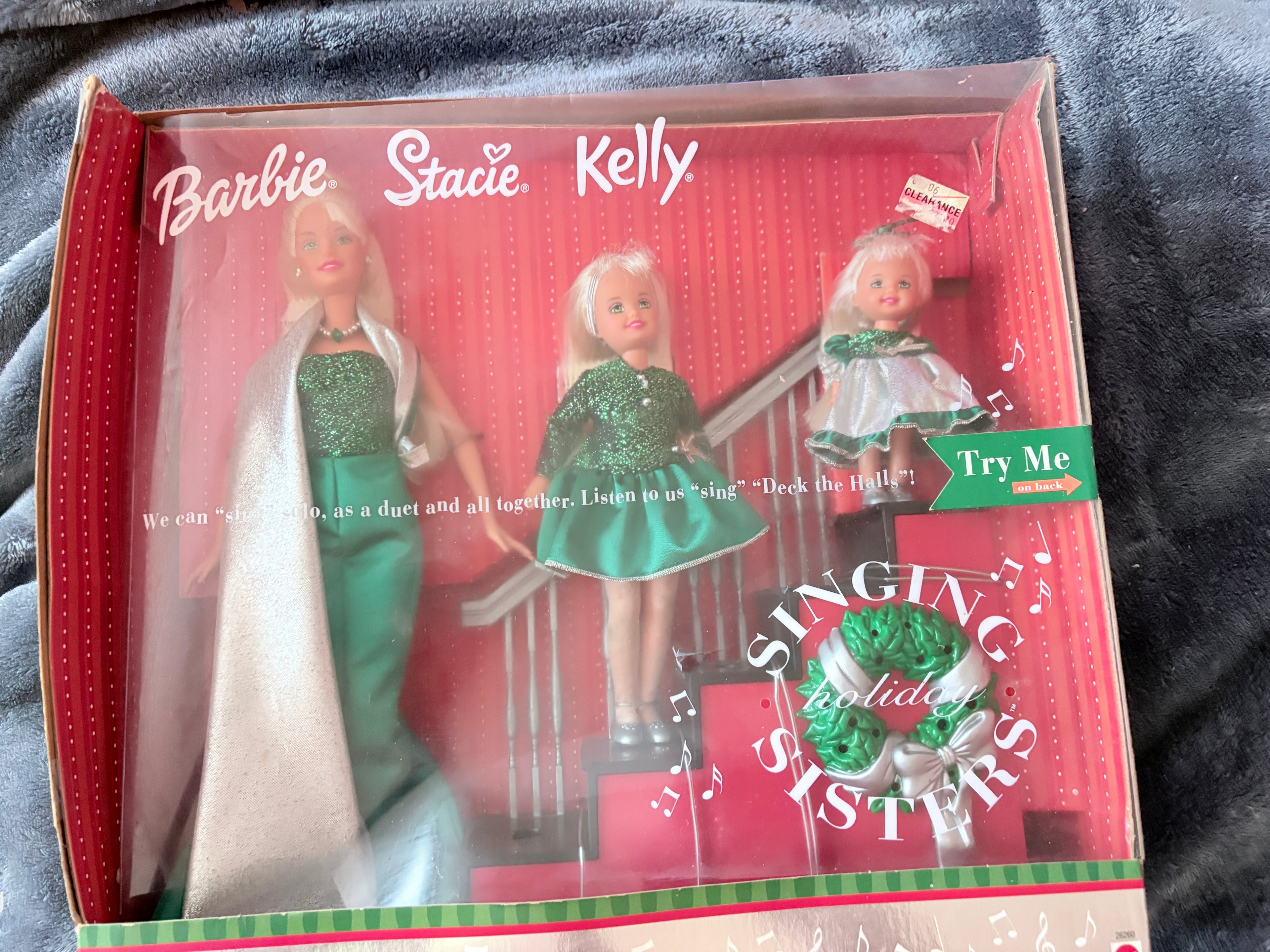 Vintage Holiday Sisters Barbie , Stacie And Kelly