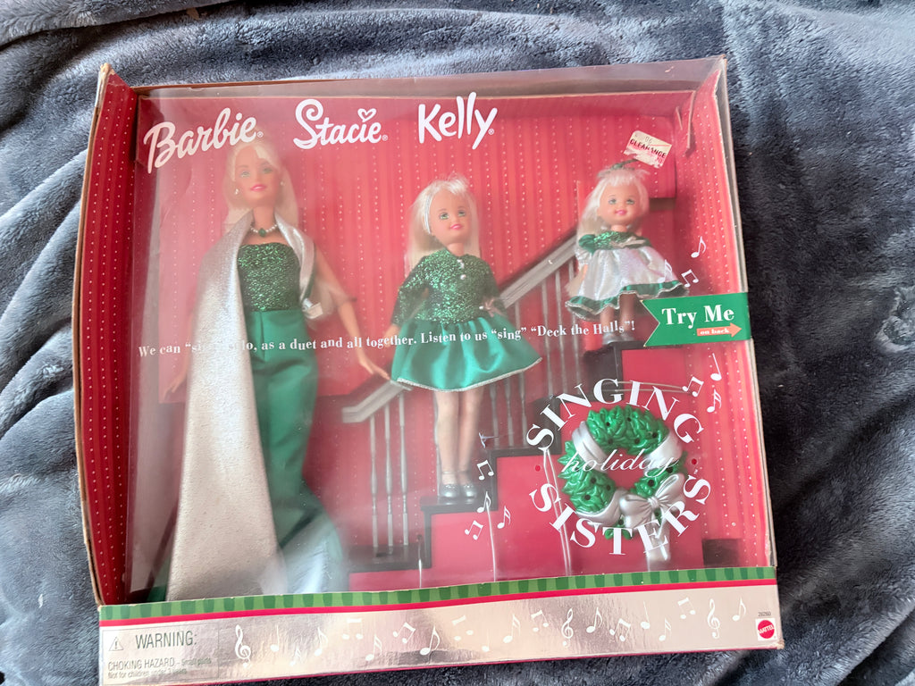 Vintage Holiday Sisters Barbie , Stacie And Kelly